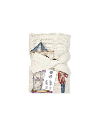 Coperta plaid crema schiaccianoci Tessitura Toscana Telerie