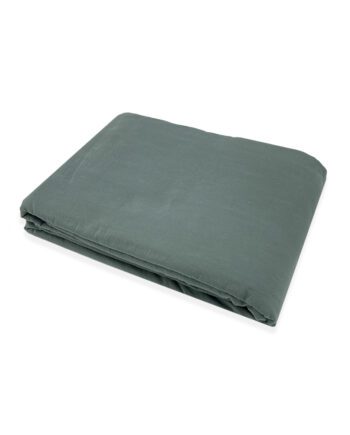 Copripiumino singolo in cotone Stonewash verde