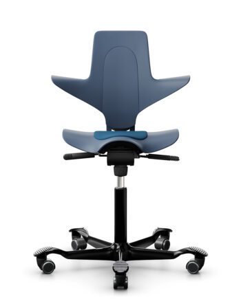 Sedia ergonomica HÅG Capisco Puls 8010 base nera, struttura blu
