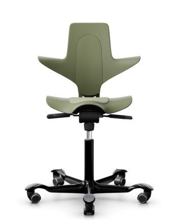 Sedia ergonomica HÅG Capisco Puls 8010 base nera, struttura verde