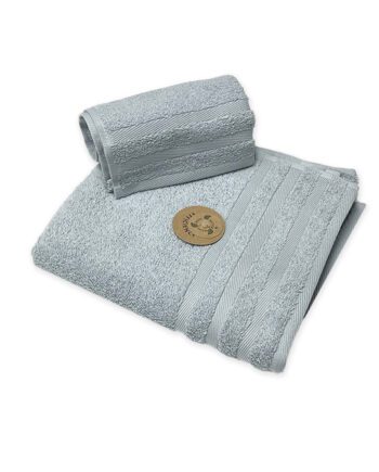 Asciugamani coppia in Spugna Azzurro