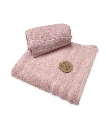 Asciugamani coppia in Spugna Rosa
