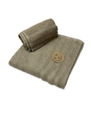 Asciugamani coppia in Spugna Taupe
