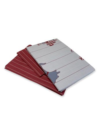 Set copripiumino singolo Doggy Bordeaux Flou