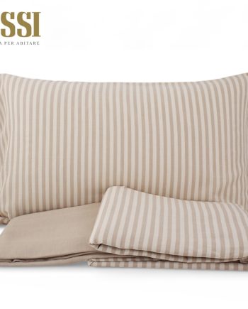 Copripiumino Bossi Rigatino Double no Stiro Beige